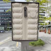 JOTT Street Ad Unzips like Puffer Jacket