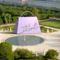 Karl Lagerfeld Handbag Display in the Garden