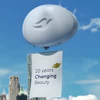 Dove Soap Bar Blimp Soaring with Banner