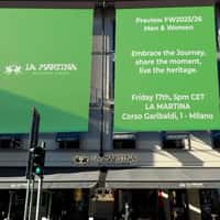 La Martina Announcement Banner Unfurls at Store