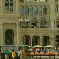 Lemon Jelly Boots Hover Above Shopping Arcade