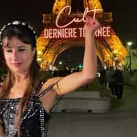 Marie Neon Signage Glows at Eiffel Tower