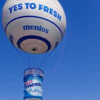 Mentos Gum Bottle Hot Air Balloon