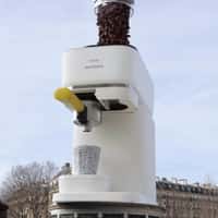 Philips Espresso Machine Monument in Paris