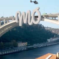 MO Helicopter Places Logo on Bridge