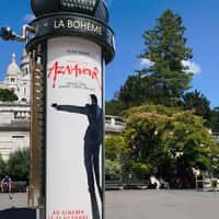 Pathe Films Rolling Poster on Morris Column