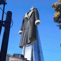 New Look Winter Coat Hangs on Shard