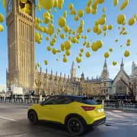 Nissan Yellow Balloons Fly from Big Ben