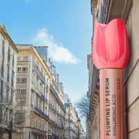 Giant Nuxe Lip Serum on Paris Building Wall