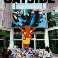 Oatside Cartons Spill as Giant Claw Lifts Box