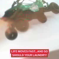 OMO Dune Buggies Swirl to Reveal Giant Bottle