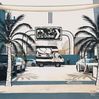 Ounass Paperboy Pop-Up Truck Travels from Paris to Dubai