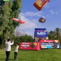 Papadopoulos Massive Snacks Fly Over the City