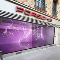 Porsche Storefront Lightning Display
