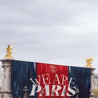 Paris Saint-Germain Big Banner on Pont Alexandre III