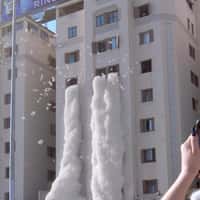 Quix Ultra Concentrated Foam Overflow from Building