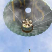 Reis Parachute Lands on Galata Tower with Giant Ring