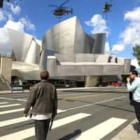 Rove Lab Sofa Airlift Over Walt Disney Concert Hall