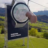 Samsung Galaxy Giant Watch Swiped by Cable Car Hands