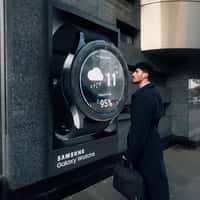 Samsung Galaxy Massive Watch Swiped on Facade