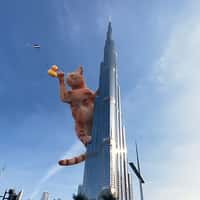 Lenovo Cat Climbing on Burj Khalifa