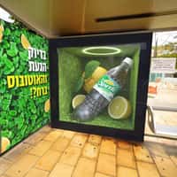 Sprite Giant Bottle at Transit Shelter