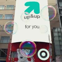 Target Soap Bubbles Spill from Billboard