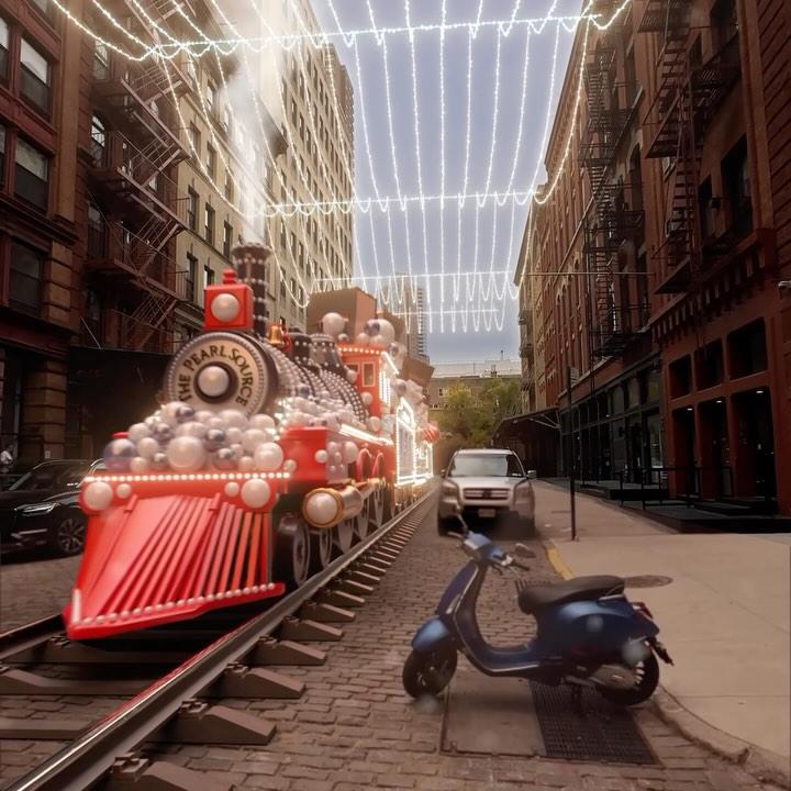 The Pearl Source Festive Holiday Train Display