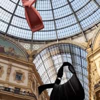 TUMI Bags Float from Sky to Milan