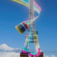 UPSA Gummies Rainbow at Eiffel Tower