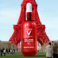 Vichy Laboratoires Serum Covers Eiffel Tower in Red Fibers