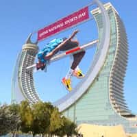 Visit Qatar Mutaz Barshim High Jump in Katara Towers