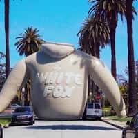 White Fox Boutique Massive Hoodie Installation on LA Street