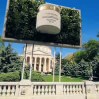 Yves Rocher Giant Cream Emerges from Panel