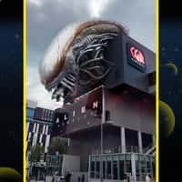 Disney Alien Romulus Giant Head in Cinema Roof