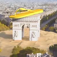 Havaianas Slipper Landing on Arc de Triomphe