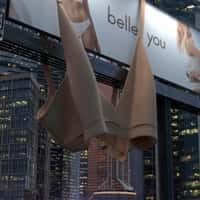 Belle You Giant Brassiere Hanging From Billboard