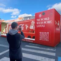 Coca-Cola Giant Christmas Gift Box Reveals Red Truck