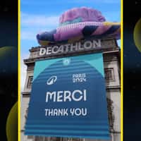 Decathlon Giant Bucket Hat on Arc de Triomphe
