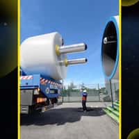 Enedis Giant Plug on Stade Geoffroy-Guichard Facade