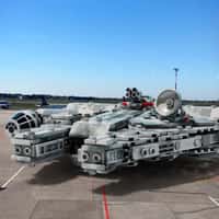 LEGO Millennium Falcon Lands at Warsaw Chopin Airport