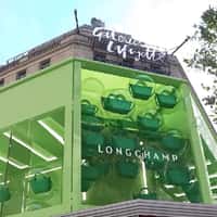 Longchamp Bags Floats Outside Mall in Paris