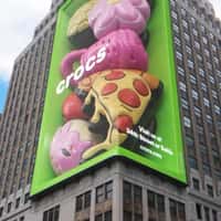 Crocs Giant Clog and Jibbitz Inside Glass Case