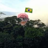 Fronteira Da Ciência Brain on Glass of Beer