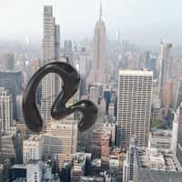 RealSelf Logo Balloon Floats in NYC Skyline