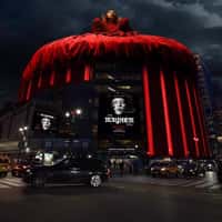 MSG Lady Gaga Poses on Top of Arena