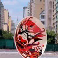 China in Box Bowls Rolling on Highway