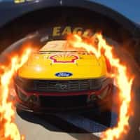 NASCAR Racing Cars Assemble on Track