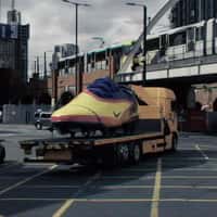 Erling Haaland Football Shoes Delivery by Truck