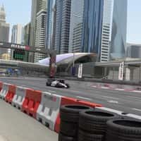 Nissan SUV Races with F1 Car